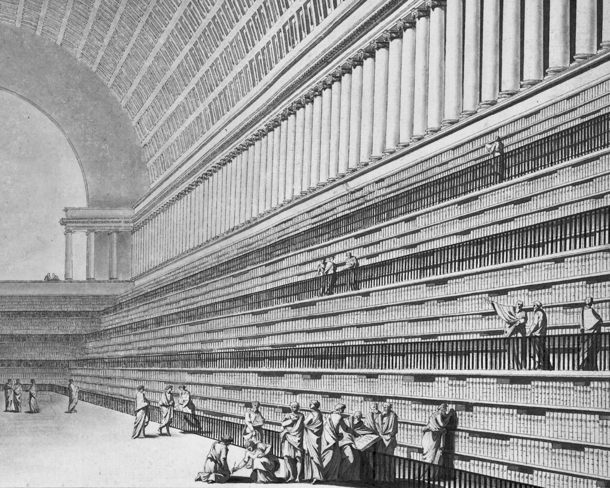 Boullée, Project for the Bibliothèque du Roi